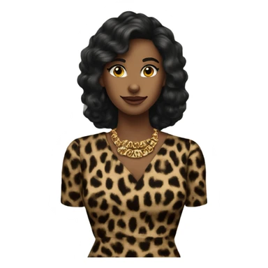 leopard print dress beauty darker haur sticker