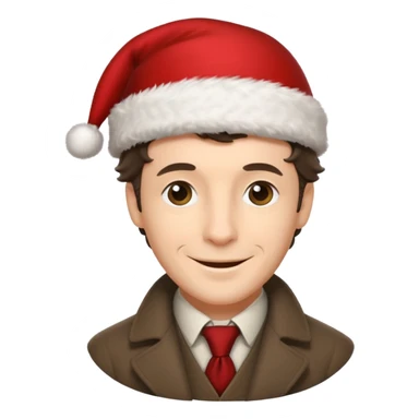  sherlock holmes with a xmas hat sticker
