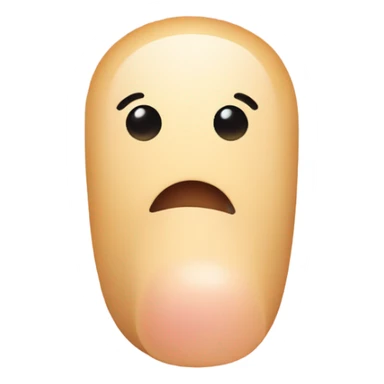 a fingernail with a smile face on it sticker