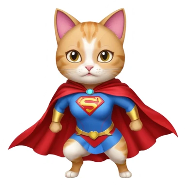 female superhero cat sticker