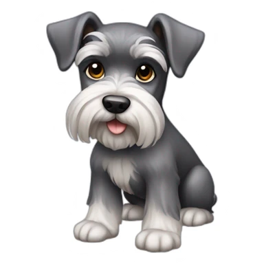 Miniature Schnauzer Dog Full Body sticker