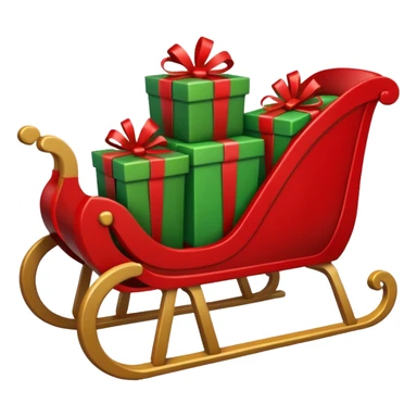 Christmas sleigh sticker