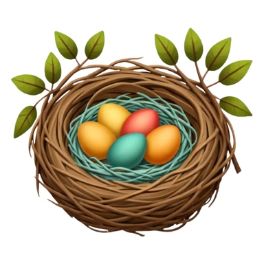bird nest sticker