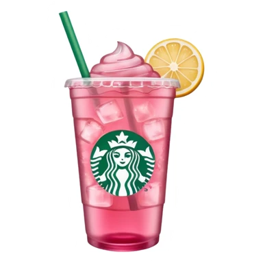 pink iced tea Starbucks drink sticker