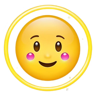 cute round emoji, simple flat vector style, minimal details, glowing aura effect, colorful sparkles and light trail swirling around, transformation effect, magical appearance, high quality, white background

 sticker