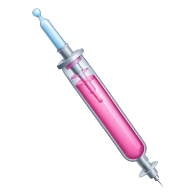 pink liquid in syringe sticker