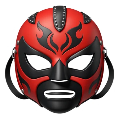 red and black luchador mask sticker
