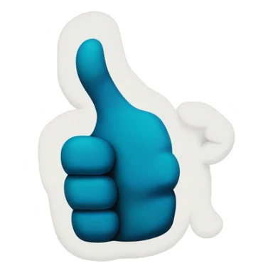 Thumbs up with smiley face sticker