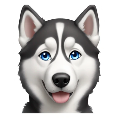 siberian husky with blue eyes sticker