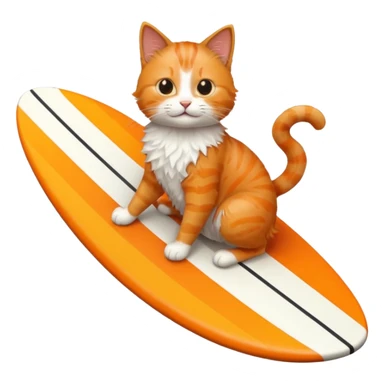 cat is surfing sticker