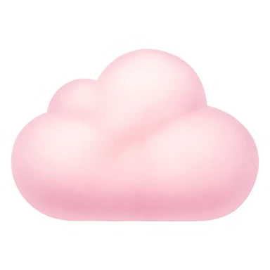 pink cloud emoji, soft and dreamy sticker