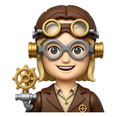 Steampunk Inventor lego toy sticker
