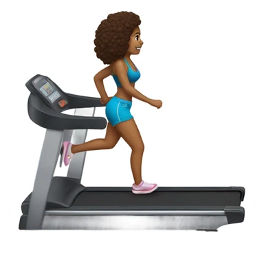Short Peruvian female on a treadmill in I thought you booty shorts sticker