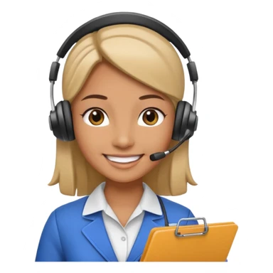 Event Planner Holding A Clipboard And Headset sticker