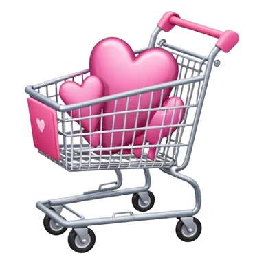 make shopping cart with very girly pink tones. sticker