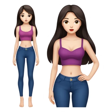 Skinny legend. Girl with Super tiny toxicly dramatic waist compared to her hips/chest sticker