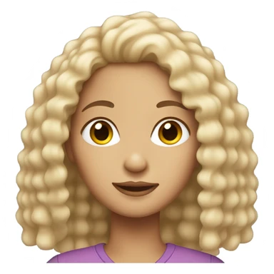 Light skin female with 4b hair sticker