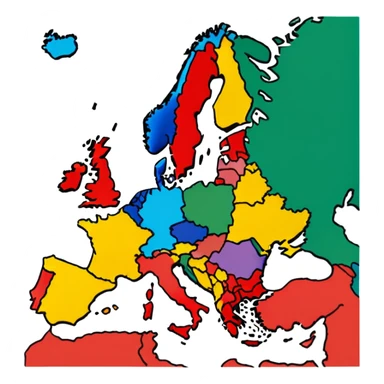 Map of Europe  sticker
