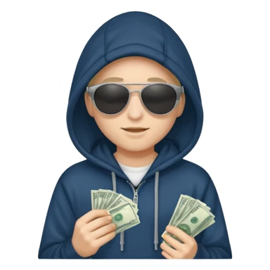 hoodie, sunglasses, money ANGEL sticker