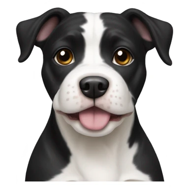 Black and white Pitbull terrier havanese mix sticker