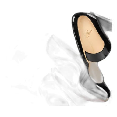 WEDGE heel LOUBOUTIN black PATENT sticker