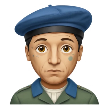 pablo picasso is painting on canvas sticker