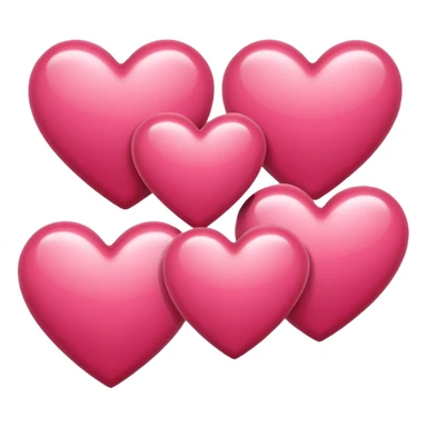 Hearts white sticker