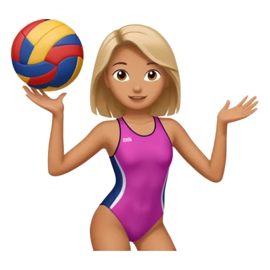 Volleyball girl sticker