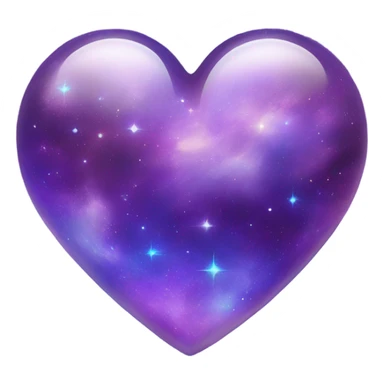 Pastel glass purple blue galaxy heart  sticker