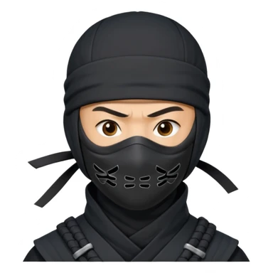 Ninja with MB written on it sticker