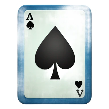 Ace of spades card in blue color sticker