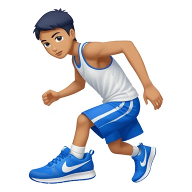 Hai trägt blaue Nike schuhe  sticker