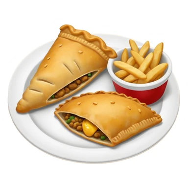 plato con milanesa y papas fritas sticker