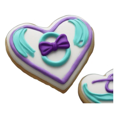 Purple teal Suicide awareness ribbon on heart ookie sticker