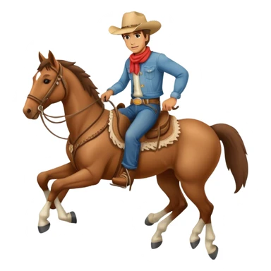 cowboy riding a horse sticker