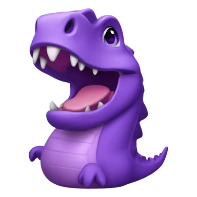 Purple crocks with dino things sticker