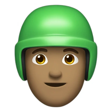 green scooter helmet man sticker