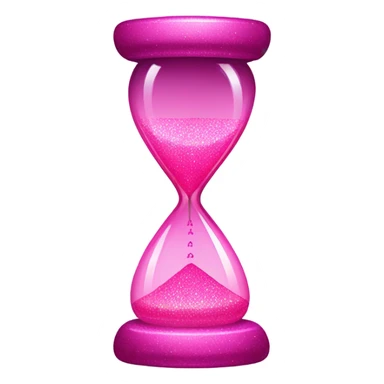 Pink ombre hourglass with glitter  sticker