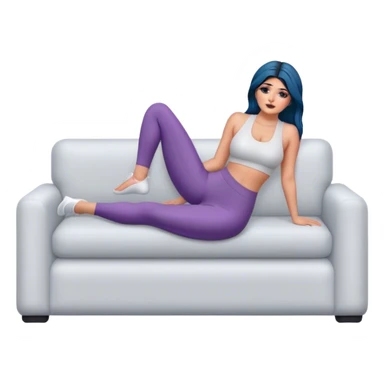 realistic kylie jenner in yoga pants on couch sticker
