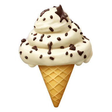 Vanilla ice cream with chocolate flakes sticker