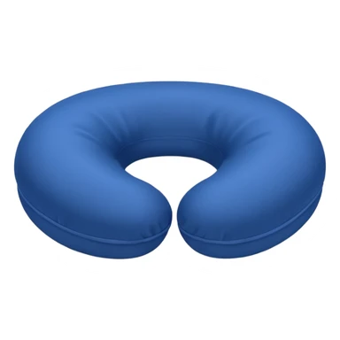 A soft U-shaped travel pillow covered in smooth fabric for cozy neck support. sticker