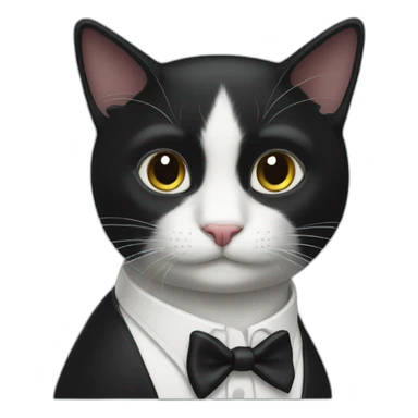 Black cat tuxedo sticker