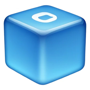 Blue cube sticker