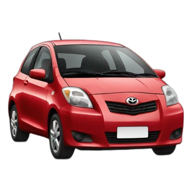 Red Toyota yaris sticker