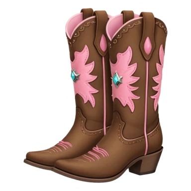 cowgirl boots cute a tiny bit of pink on it NO TEAL  sticker
