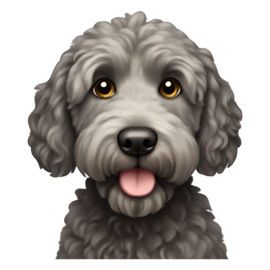 black goldendoodle dog sticker