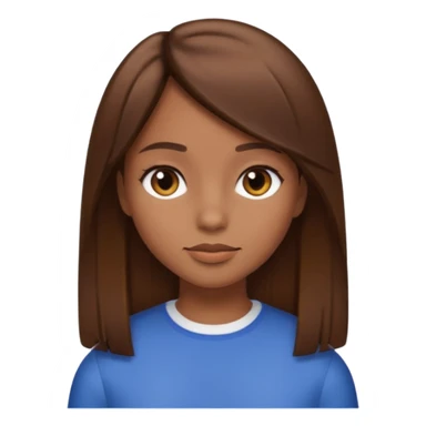 Sou uma rapariga,  morena, cabelo liso, castanho, comprido ,baixa  sticker