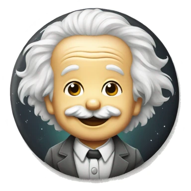 albert einstein happy infant badge sticker