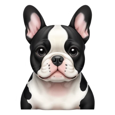 french bulldog with cow spots sticker