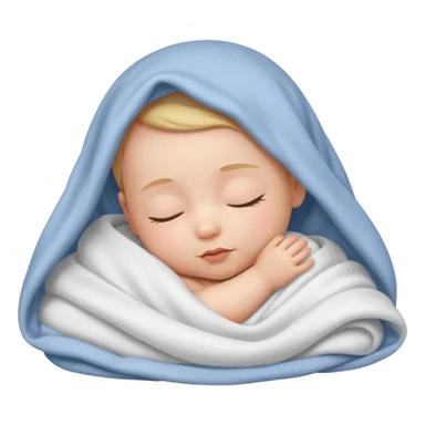 Baby sleeping in a blanket sticker
